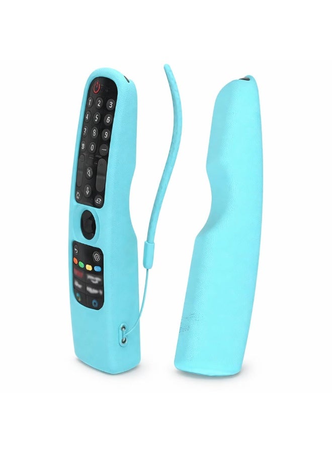 Silicone Magic Remote Cover Compatible with LG MR22GN/MR23GN/MR24GN OLED Smart TV, Shockproof Protective Cover Waterproof LG Remote with Loop (Turquoise) - Image 1